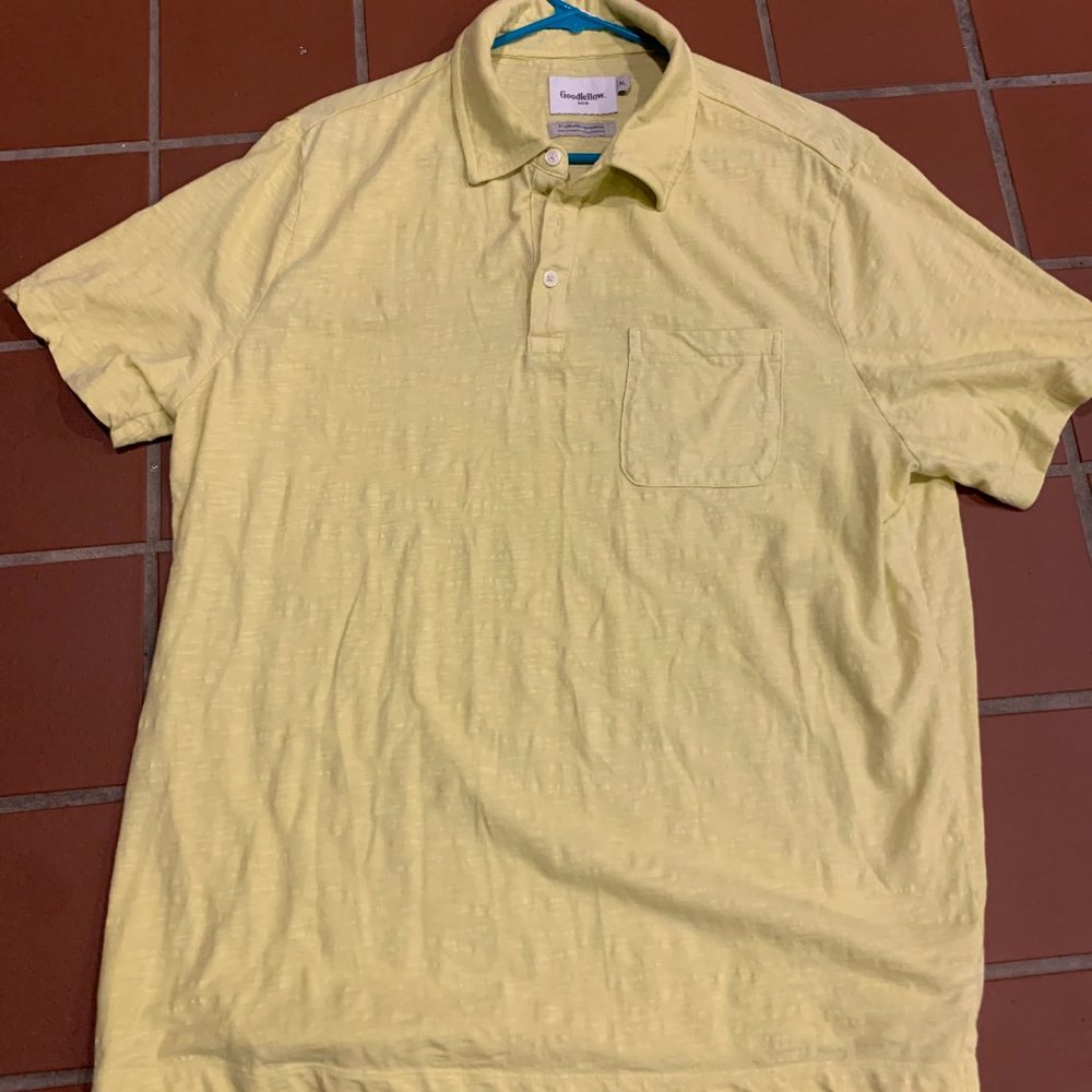 Goodfellow and Co. Yellow Polo Shirt XL